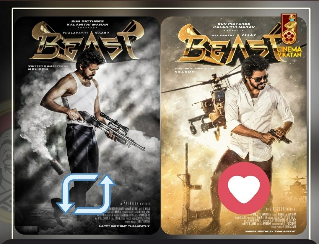 vinnakotachait1's tweet photo. Which one do u like most?#Thalapathy66 #HBDTHALAPATHYVijay #Master #BEASTFirstLook #BeastSecondLook  #ThalapathyVijay  #HBDBelovedVijay  @actorvijay https://t.co/VLiyuQPwwy