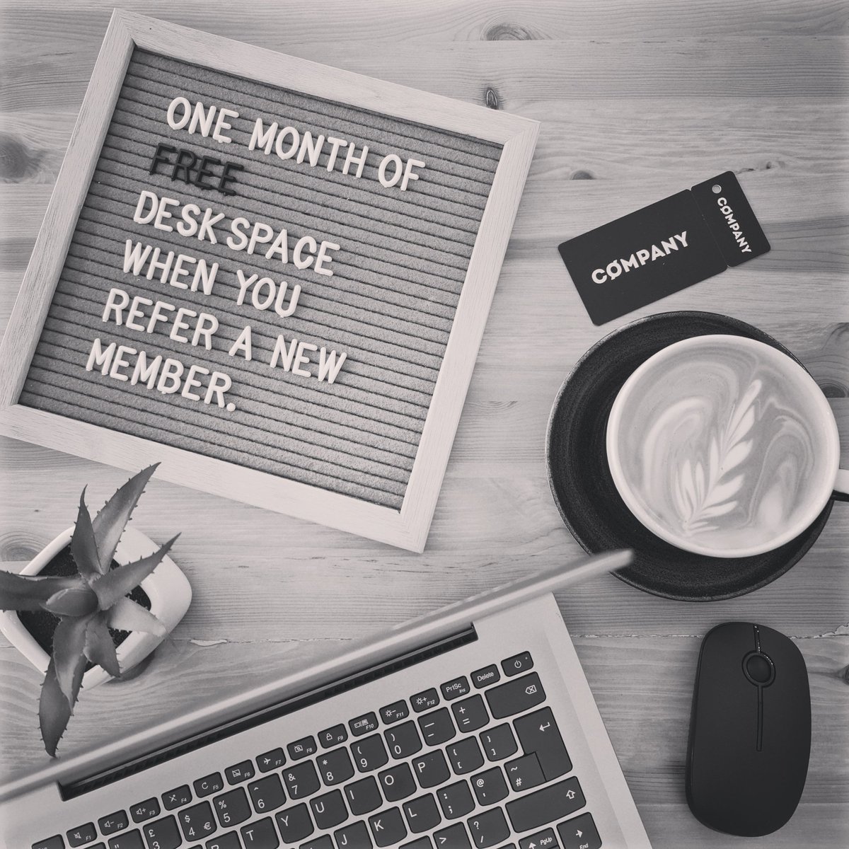For the remainder of June and all of July we're giving our members free desk-space if they refer a new member to us!

Each referral gets you one free month of your own membership, which can either be taken as a free month, or added to your existing month doubling your desk time!