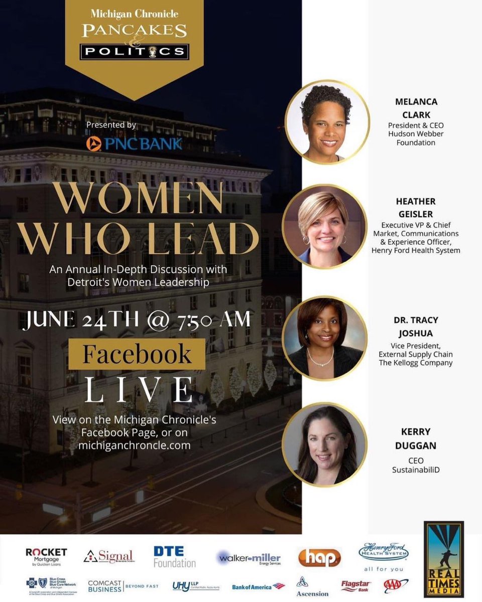 EnergyBillSave's tweet photo. We are a proud sponsor of THIS Thursday’s @MIChronicle’s Women Who Lead- Pancakes and Politics Forum IV Live! Opening remarks start at 7:50am! #walkermiller #michronicle #womenwholoead #pancakespolitics2021 #womenempowerment #womeninbusiness #detroitwomenlead https://t.co/cJAJMEwt3y