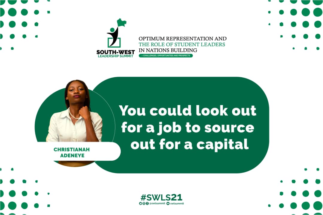 swlsummit's tweet photo. @of_kina dishing out words of wisdom.
#SWLS21 #LEADERSHIP 
#SOUTHWEST
#LEADERSHIPSUMMIT
#SOUTHWESTLEADERSHIP
#YOUTH #YOUTHLEADERS
#FUNAAB #OAU #UNILAG
#FUTA
#AFRICATEPRENUERS
#YOUNGENTERPRENEURS https://t.co/qrRPLrFOlH