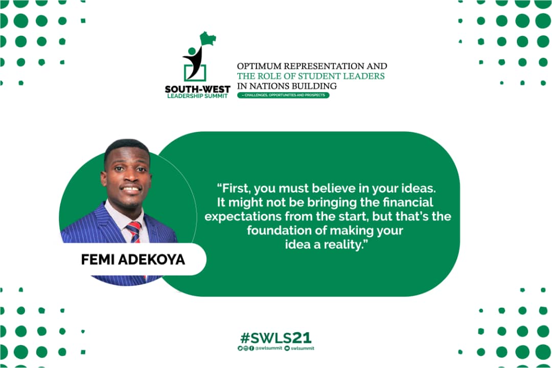 swlsummit's tweet photo. @Femi_Farmer also has some wisdom to share.
#SWLS21 #LEADERSHIP 
#SOUTHWEST
#LEADERSHIPSUMMIT
#SOUTHWESTLEADERSHIP
#YOUTH #YOUTHLEADERS
#FUNAAB #OAU #UNILAG
#FUTA
#AFRICATEPRENUERS
#YOUNGENTERPRENEURS https://t.co/XrzX81jiim