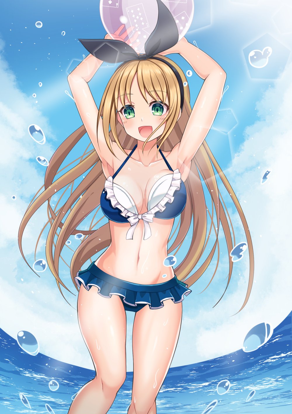 しらゆき 宣言通りに水着イラストを描きました 自キャラ 水着アリスちゃん 水着イラストの参考までに T Co Jjbektltyz Twitter