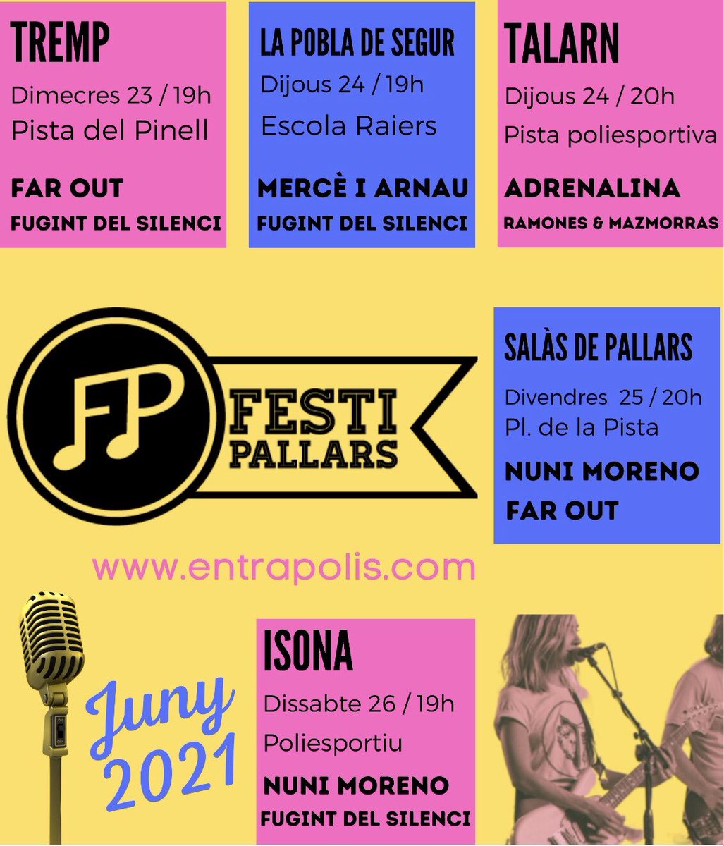 PallarsJove's tweet photo. 🎸#festipallarstour! Ready? Demà arranquem🔥
🎟Si encara no tens la teva entrada, reserva-la jaaa! 🙌🏻
📲 https://t.co/ntR1rWoDos… https://t.co/PaQMLuQi3d