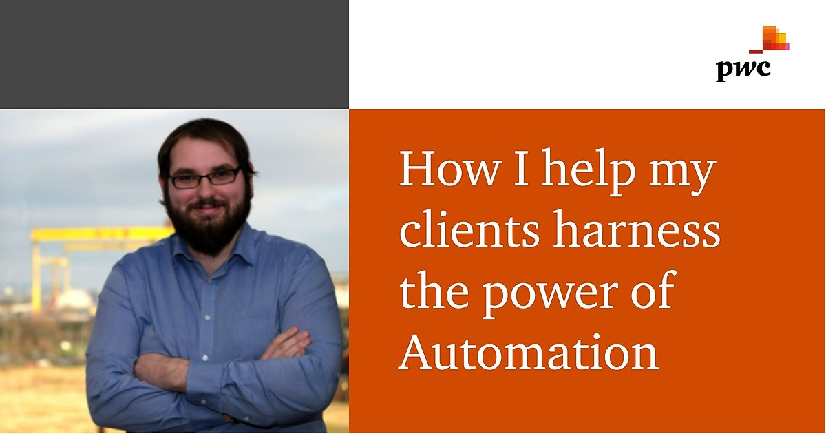 Nick_D_Rowe's tweet photo. Meet Ben, Senior Automation Developer within the @PwC_UK_Careers Operate Technology Automation team in Belfast. He’s responsible for building software robots that help his clients harness the power of Automation. Read his story  https://t.co/PJW440YZtC

#PwCTech https://t.co/pZK9geFgVA
