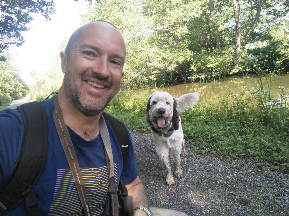 This morning I took my mate @_bransby_ for a walk, he's useful for finding sticks to chew. I chew them, he's not so keen. #tongueouttuesday #dogs #dogsoftwitter