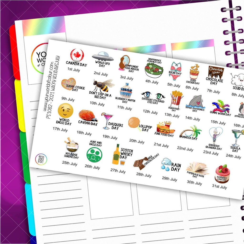 Want something to celebrate everyday? Yourworldofcolour.Com has your planner needs covered! ⁣
.⁣
.⁣
.⁣
.⁣
.⁣
#plannnerlife #plannerstack #happyplannersquad #planners #ilovetoplan #saturdayvibes #plannersgottaplan🤓💛📒 #cupobsession #plannerclipart #plannerspread