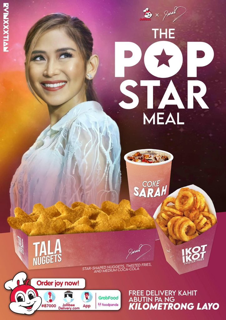 christersofc's tweet photo. Nag drive thru ako for the pop star meal, shet hindi pala to totoo. Napapala ng hindi nagbabasa 😂 Hi ate sa Jollibee drive thru, sa lutong ng tawa mo kanina nung ineexplain ko yung meal na merong coke sarah, busog na ako. Happy to have made your night ❤️😂 https://t.co/7nnjmhE73Q