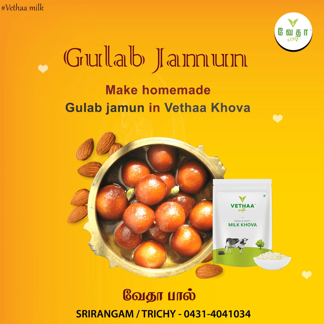 MilkVethaa's tweet photo. Treasure the sweet bond you share with a sweet expression of love with #VethaaKhova.
Call us on 0431-4041034.
Know about us at https://t.co/SHjLC9D2NE
#vethaamilk #milk #MilkProtein #milkproducts #curd #panner #khova #buttermilk #bestmilk #vedammilk #bestghee #trichy https://t.co/iNVZj5YzGM