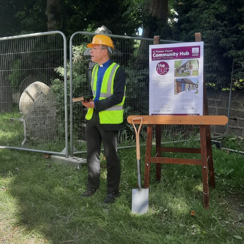 kilnhurstchurch's tweet image. What an absolute joy for us to hold the ground-breaking ceremony for our Community Hub. Members of the project team and invited guests joined us for a short time together. Our vicar @andybrewerton said a few words and committed the project to God in prayer.