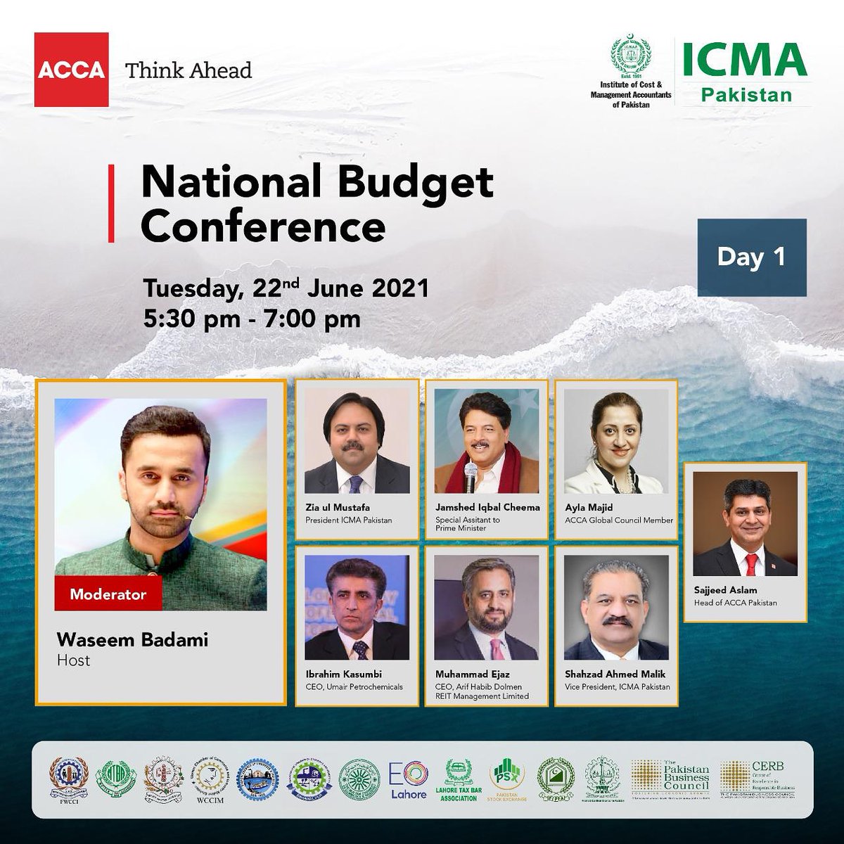 icmapdotpk's tweet photo. Happening today (June 22, 2021): 
Jointly organised by ACCA and ICMA Pakistan bring together industry experts from all over the country and across sectors to present their analysis on the national budget and its impact on the economy of Pakistan.

#ICMA #NationalBudgetConference https://t.co/v4f1HwBzia