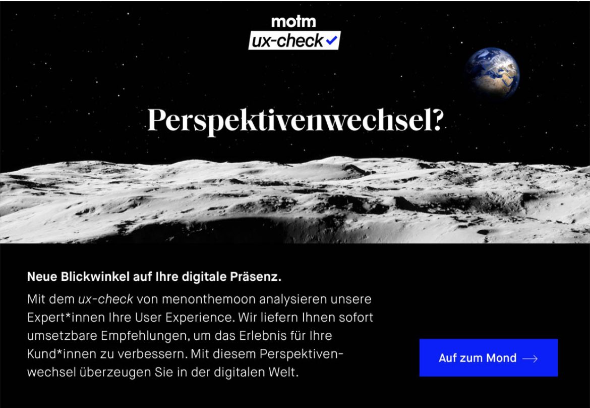 uxcheck by menonthemoon. Mehr dazu unter uxcheck.menonthemoon.com.