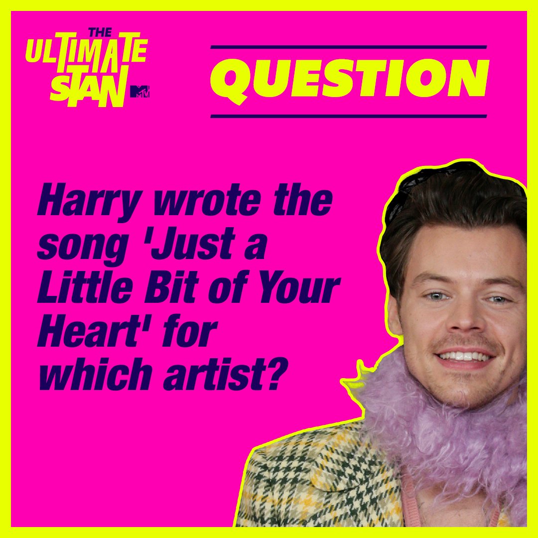 mtvasia's tweet photo. oh, honeyyyy~~~ ahhhh~~~ #Stylers, sweeten up your weeknight with some fun and simple trivia of our king @Harry_Styles! πβ€ should be a walk in a park for all of you yes?
#MTVTheUltimateStan #MTVUltimateStan #HarryStyles https://t.co/ee3OT2e3qX