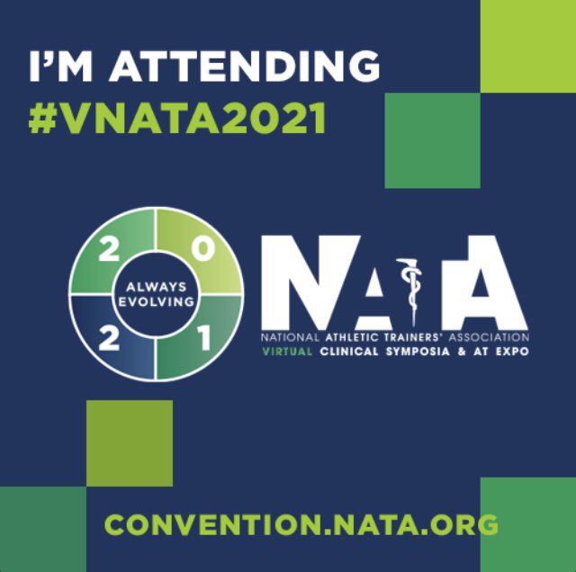 KYATSociety's tweet image. I’m attending #VNATA2021 ... are you?

@NATA1950 
@SEATA9 
@LouMedSociety 
@GCATACincy 
@TNATA 
@FloridaAT_YPC