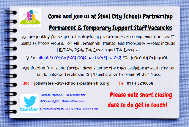 MonteneyPrimary's tweet photo. We are recruiting to several posts at Monteney and across our Trust @SCSPNews @SCSPCEO Get in touch for more information https://t.co/pcvnmxK7qA