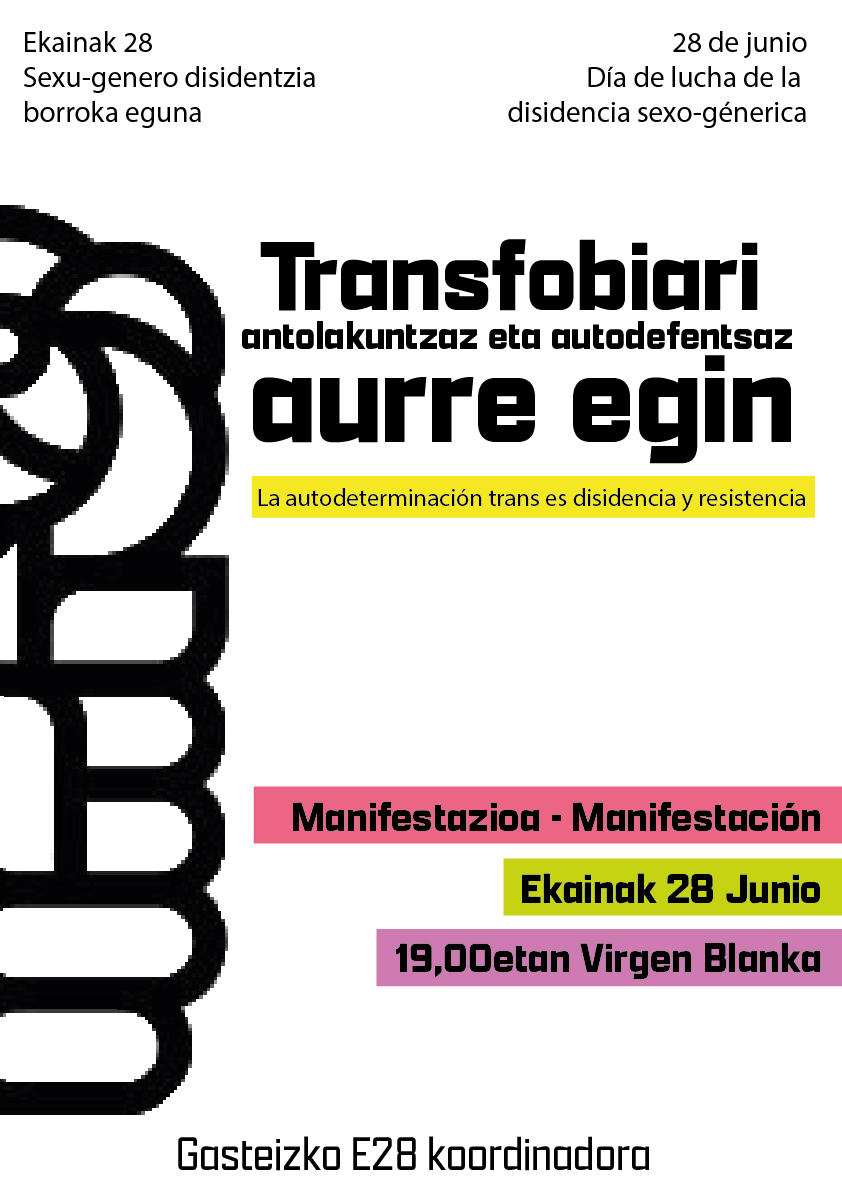 e28gasteiz's tweet photo. No os vamos a permitir jugar con los derechos trans*!

PSOE es transfobia!

@gpscongreso @PSOE @gpssenado @LGTBPSOE https://t.co/8XpcYR16j9