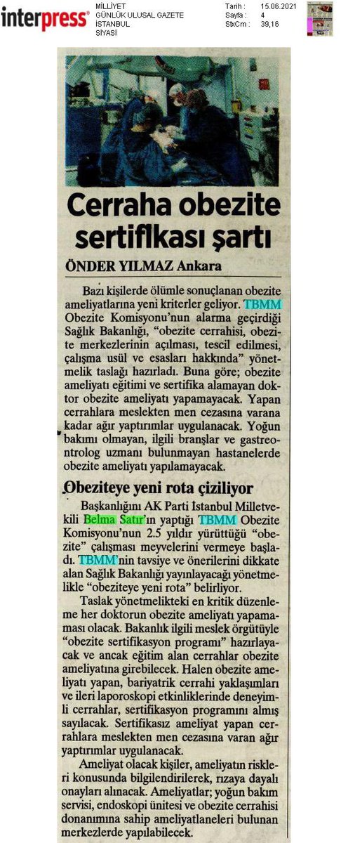 #tbmm #dilekçekomisyonu #obezite

Komisyonumuz yazılı medyada ..