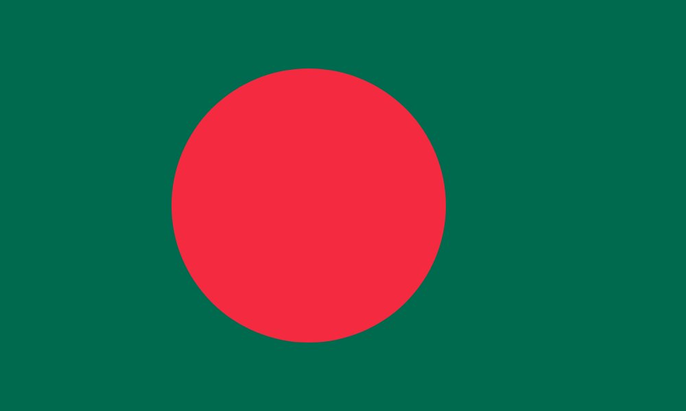 siddharth3's tweet photo. Trivia: Bangladesh's flag is slightly off centre (notice the red circle is just marginally to the left) so that when it is on a pole and fluttering about, the movement happens on the right, and then the red circle appears to be in the stable part of the flag. 🇧🇩 https://t.co/nfD6M8fuDR
