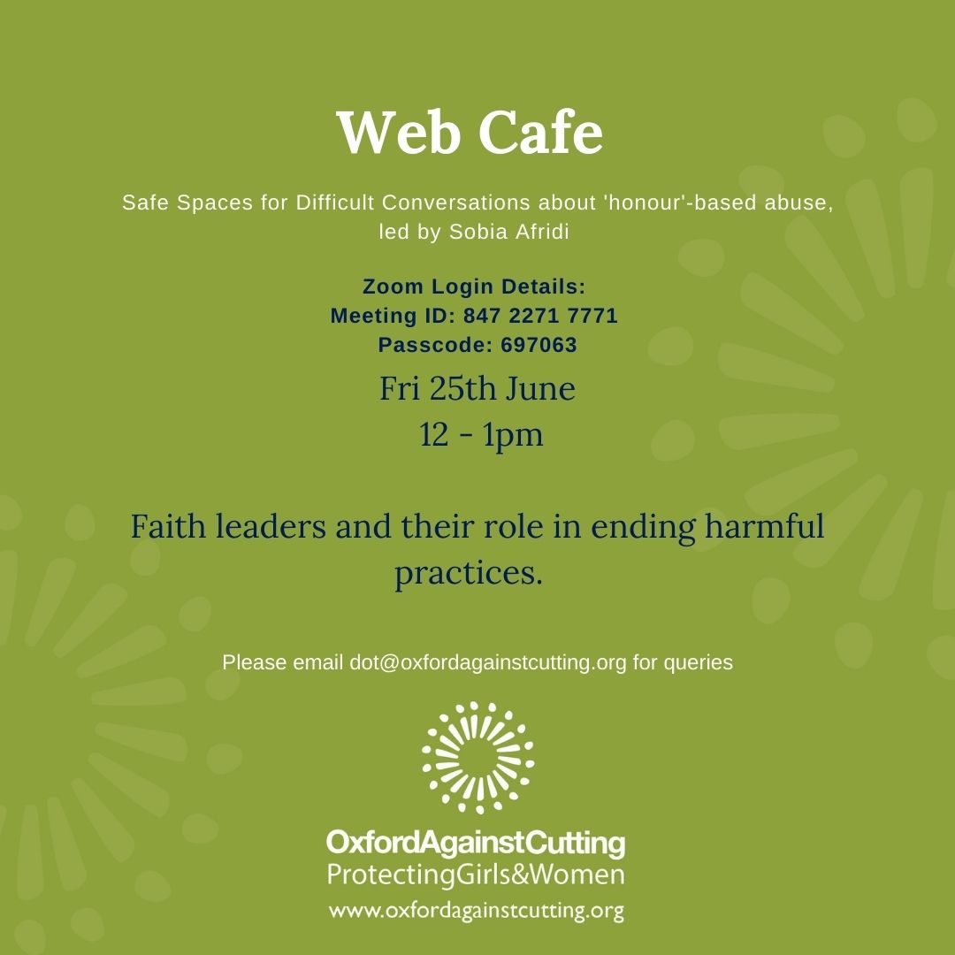 SundialCentre's tweet photo. Our next Web Cafe session for this series is taking place this Friday, where we'll be talking about the role of faith leaders in ending harmful practices.
Will you join this important conversation? Use the details on the flyer to join. 
#WebCafe #FaithLeaders #EndHarmfulPractices https://t.co/PhC9KYRNa5