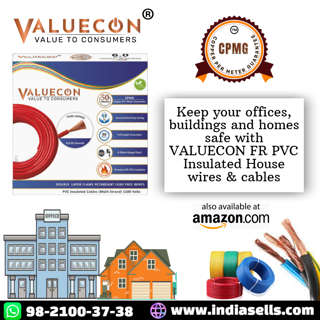 IndiasellsC's tweet photo. VALUECON FR PVC House wires and cables with premium quality and reasonable price.
Enquire Now:
Whatsapp:https://t.co/SUoutBhTHo
Amazon:https://t.co/5FpUAisaQL
#bestwires #WiresAndCables #guaranteed #bestqualityproduct #housewires #bestqualitywires #tvwires #cables #bestbranddwire https://t.co/SEERePFkoQ