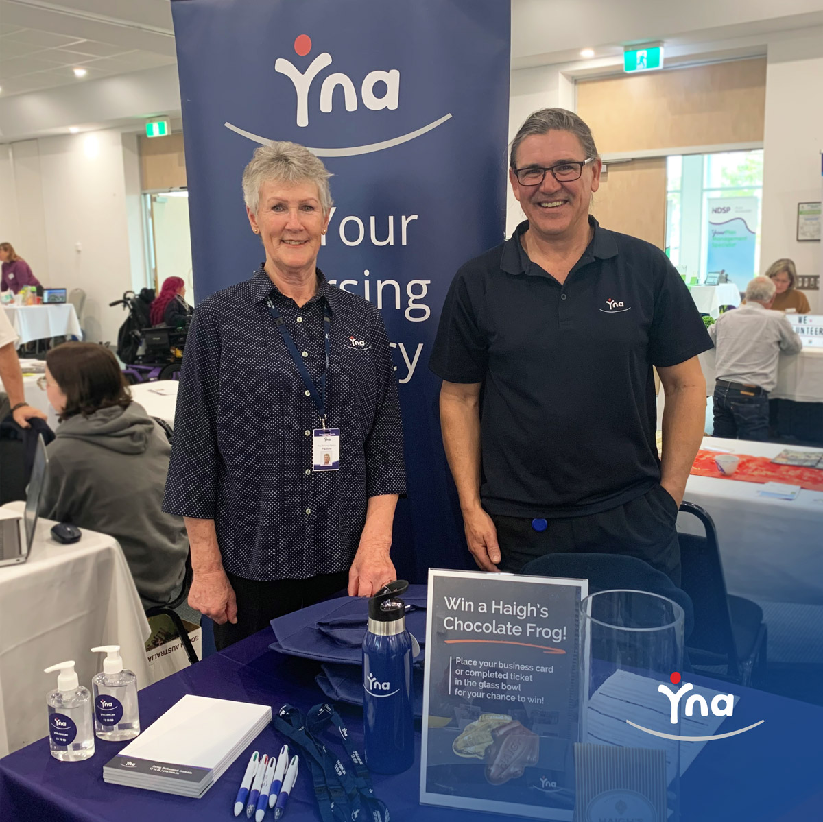 YourNursing's tweet photo. It's been great meeting so many today at the South Coast Disability Expo in McCracken, Victor Harbor. 
Pauline and Richard will be here until 7pm tonight so there's still time to visit and enter our competition! #TeamYNA https://t.co/3wr7xXV730