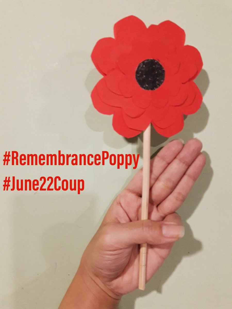 katycho22222's tweet photo. I can't express my grief in words for our MARTYRS. So, I take part in  #RemembrancePoppy day.
We don't know them all who sacrificed in revolution,but we owe them all.
#RestInPower each and everyone of those who fell during the revolution.🙏
#WhatsHappeningInMyanmar 
#June22Coup https://t.co/AFcQu69MmU