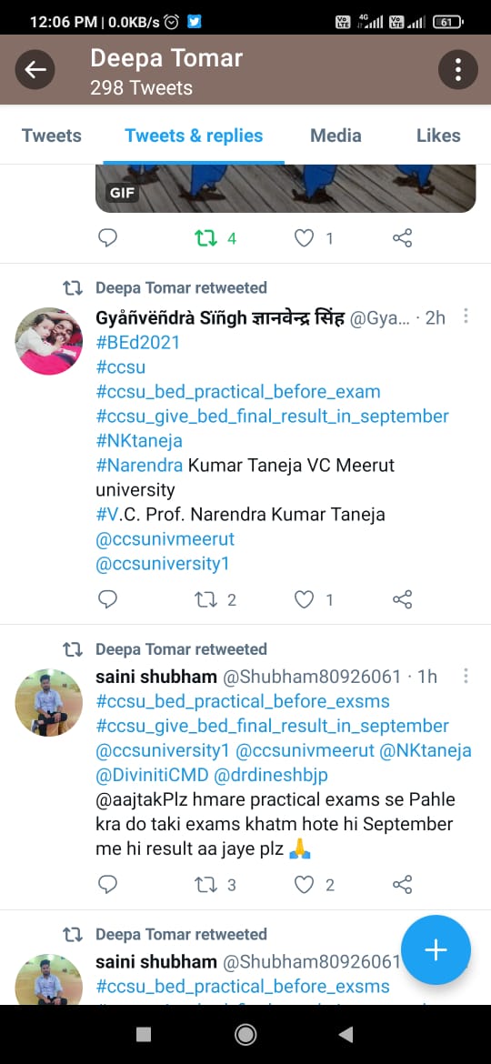 Mohitto37579875's tweet photo. #BEd2019-21 batch
#ccsu_bed_practical_before_exam
#ccsu_give_bed_final_result_in_september
#NKtaneja
@ccsunivmeerut
@ccsuniversity1 https://t.co/eNdvfiJQjV