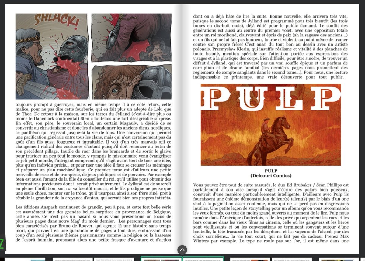 UniversComics's tweet photo. De la bd pour l'été? On recommande Jylland et Pulp dans
UniversComics Le Mag' #12 de juin 2021
80 pages. Gratuit.
PDF :
https://t.co/1z3dR2A9JM
https://t.co/ylfviz0Qzy
#Lire en ligne
https://t.co/pOAFPfjVZf
Chez @AnspachEditions et @DelcourtBD #bd #lecture #colics #comicbooks https://t.co/mUxw4lua8o