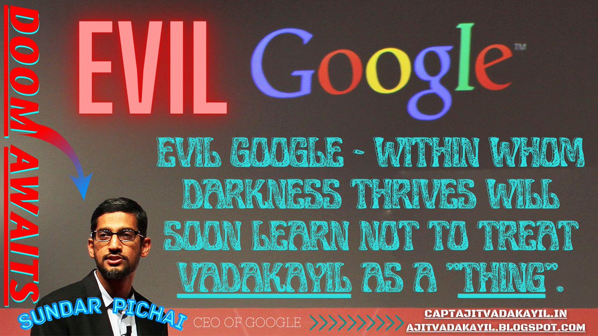 EVIL IS POWERLESS WHEN THE GOOD ARE NOT AFRAID.

The Devil always overplays his hand. #Google #TruthIsOurPower #Truthshallsetusfree #Truthwins
@narendramodi @PMOIndia @sundarpichai @Google @GoogleIndia @GoI_MeitY @NICMeity @rsprasad @OfficeOfRSP @MEAIndia @DrSJaishankar @MOS_MEA
