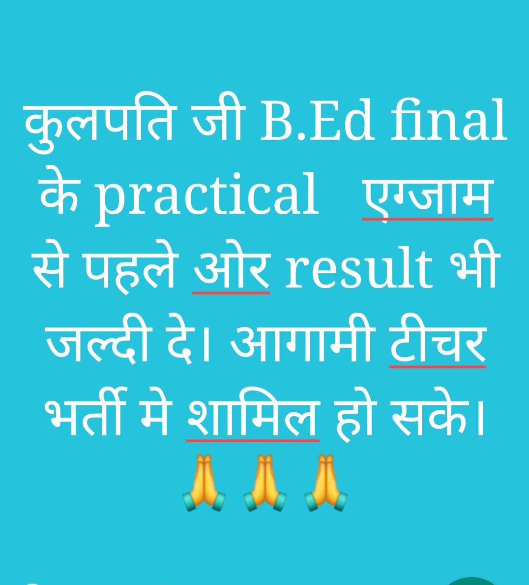 Mohitto37579875's tweet photo. #BEd2019-21 batch
#ccsu_bed_practical_before_exam
#ccsu_give_bed_final_result_in_september
#NKtaneja
@ccsunivmeerut
@ccsuniversity1 https://t.co/Mtgmt8U3GU