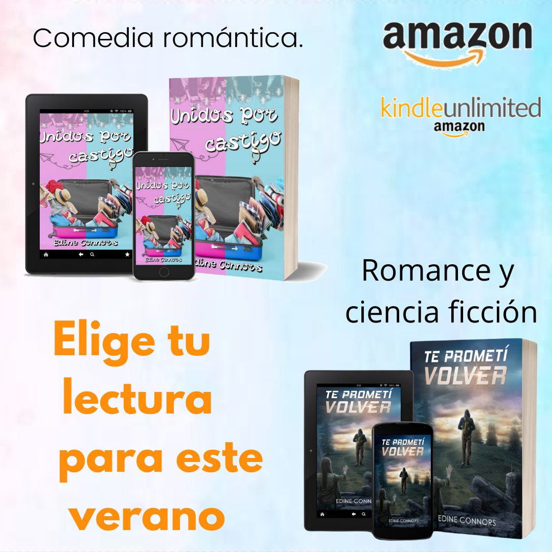 Elige tu lectura para este verano:
Te prometí volver. 
rxe.me/624291
Unidos por castigo.
 rxe.me/7KBL87