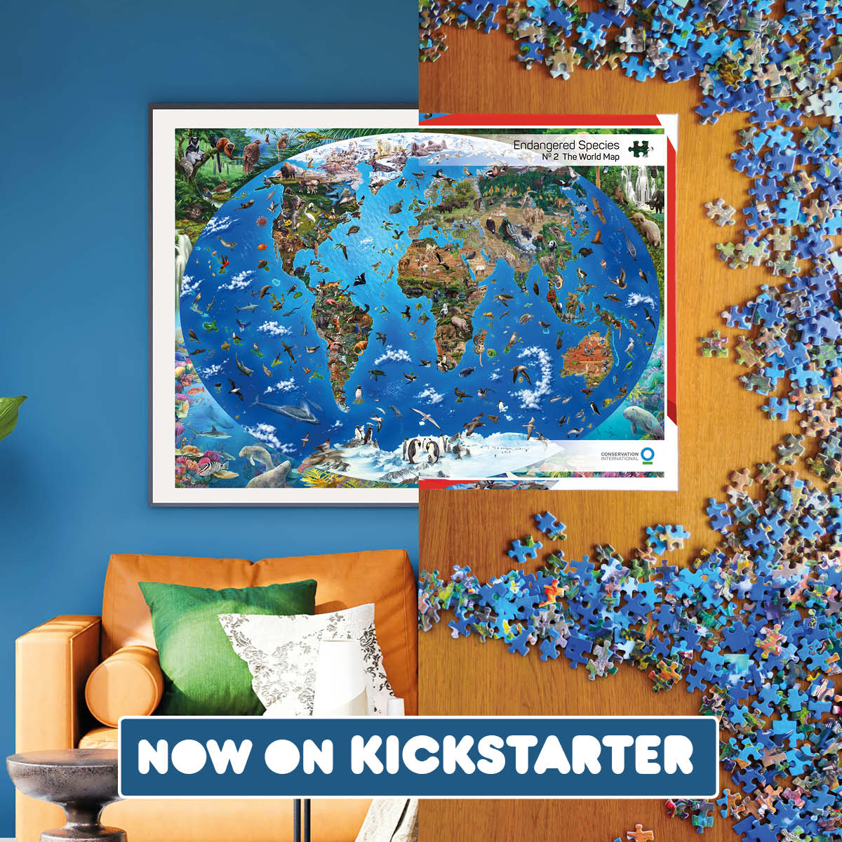 DonFalconi's tweet photo. Our good friends from Treecer have just launched their Kickstarter-campaign for „Endangered Species - The World Map“. This wonderful pictureis available either as high-quality poster and/or as an impressive 3000-piece jigsaw puzzle! 
https://t.co/KMa0r9JlhT... https://t.co/Pr1RmtB7xo