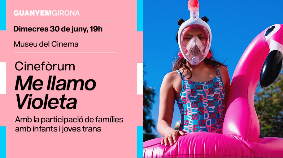 GuanyemGirona's tweet photo. 🏳️‍⚧️S'acosta el dia Internacional per l'Alliberament #LGTBi i cal seguir treballant per visibilitzar el col·lectiu trans.

🎞️Al @museucinema visionarem el documental i tot seguit parlarem amb famílies que explicaran la seva experiència. https://t.co/VkoDZFkUNB