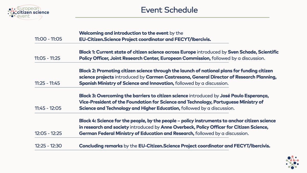 EUCitSciProject's tweet photo. Another busy day for #CitizenScience!

Join us at 11:00 CEST to discuss #CitSci and #Policy across 🇪🇺

If you haven't registered, no problem!
You will be able to watch the discussion on @EuCitSci youtube channel and ask your questions to our speakers 🎙️
➡️https://t.co/K3EXYXIuaS https://t.co/MKHifsK8ME