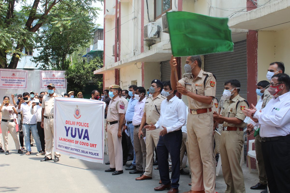 Deven_nya's tweet photo. Proud to be a part of Launch of #Covid #QRT with 
@dcp_southwest
 , QRT Vans with team of trained #volunteers &amp; #Oxygen #Concentrators were dedicated to public in #southwest District. Thanks to 
@CPDelhi
  for giving this opportunity to serve #Mankind #missionjosh
@NITIAayog https://t.co/08AyFY43Df