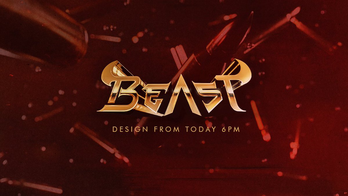 Clinton22Roach's tweet photo. Gear up to witness our beast-like design for our #Beast by this evening 6.00PM !! 

#HappyBirthdayThalapathy 
#HBDBelovedVijay @actorvijay https://t.co/rERxEMPNkd
