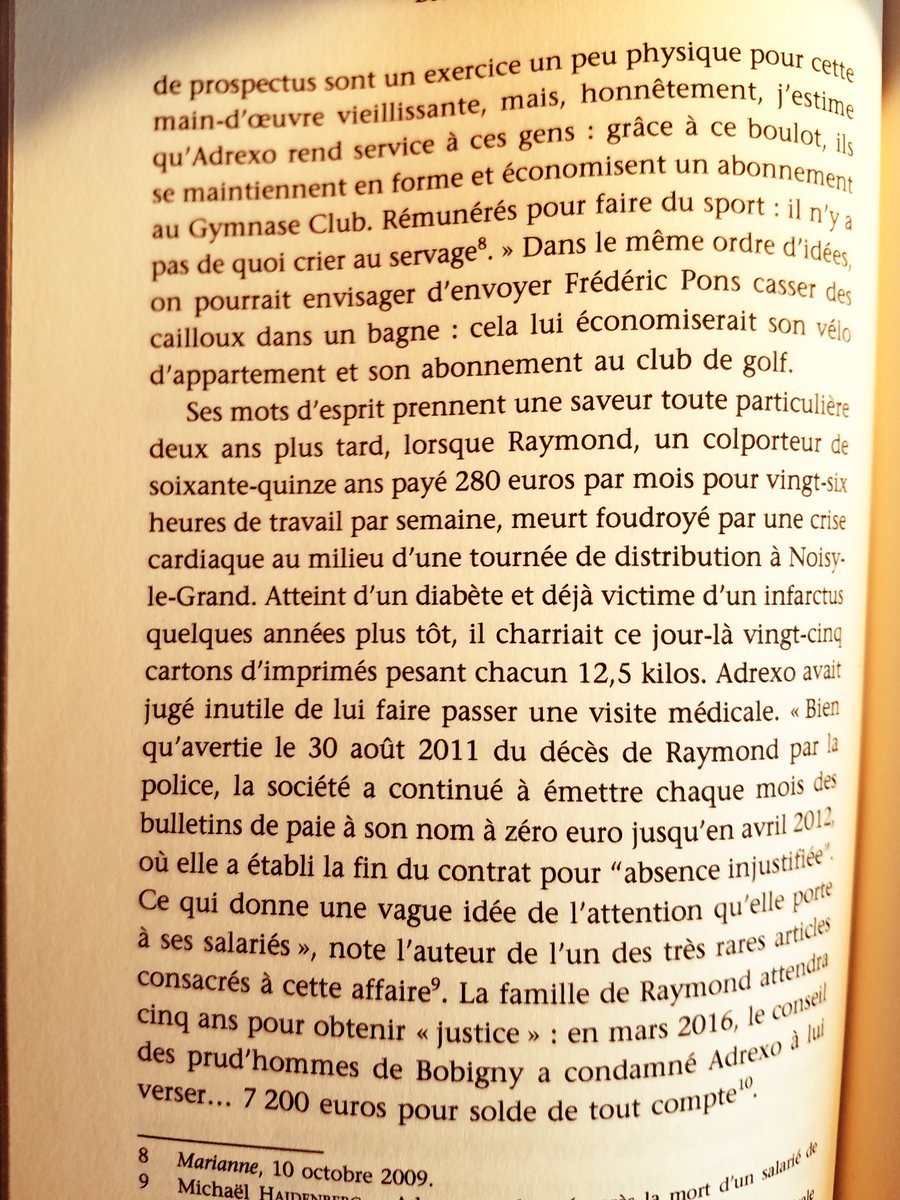 OlivierCyran's tweet photo. À propos d'Adrexo, de son régime de turbo-exploitation et de ses patrons ricanants qui se paient ouvertement la fiole des milliers de précaires écrasés sous leurs montagnes de prospectus (cf. "Boulots de merde !", @Ed_LaDecouverte, par @JulienBrygo et mézigue). https://t.co/OfOakHyaX4