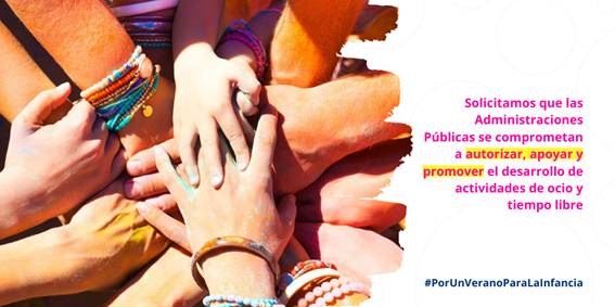 #PorUnVeranoParaLaInfancia Las entidades solicitamos que las Administraciones Públicas se comprometan a autorizar, apoyar y promover el desarrollo de actividades de ocio y tiempo libre que ayuden a garantizar la salud física y mental de niños, niñas y adolescentes 
#yosoyscyl