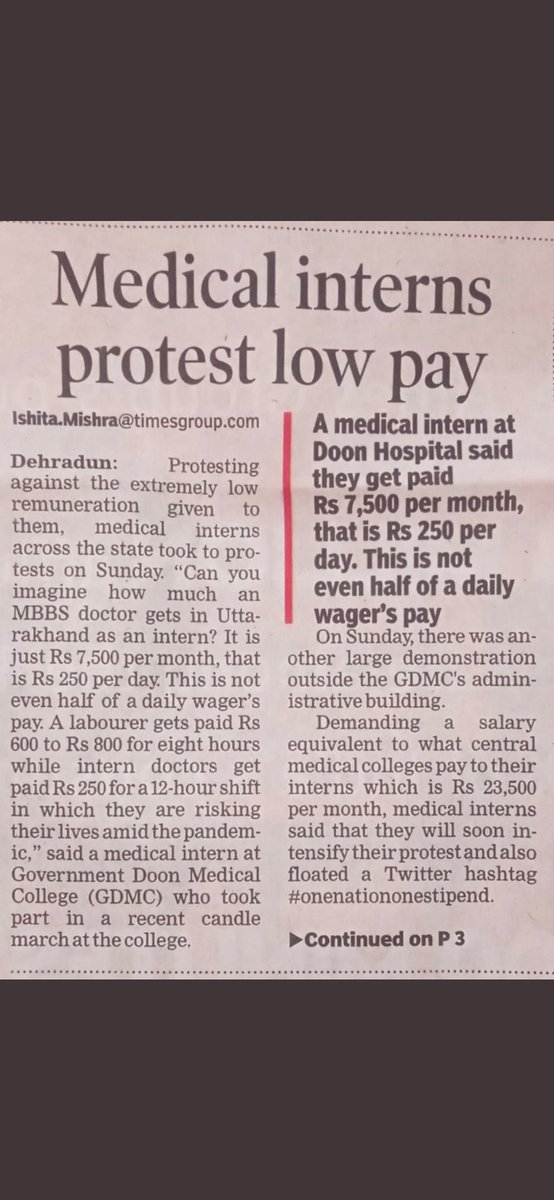 _ManjulJoshi_'s tweet photo. @official_aimsa @TIRATHSRAWAT @ukcmo @NMC_IND @MoHFW_INDIA @PMOIndia @UKMedicalHealth @cmo_uttarakhand @Anoopnautiyal1 @DrRPNishank @BJP4UK @INCUttarakhand @aajtak @ABPNews Please notice....We believe a medico is a medico whatever college or state he or she belongs to. Hence equal pay.  #मुख्यमंत्रीजी _इंटर्न_स्टाइपेंड_बढ़ाओ #we_demand_respected_stipend @TheLallantop @ravishndtv @RubikaLiyaquat @vani_mehrotra https://t.co/i9nwsts17L https://t.co/Tl3pEllyXP
