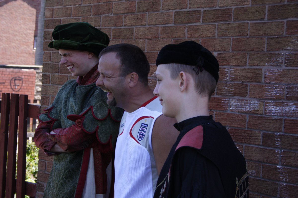 NDC  commissioned a further project, to tackle the subject of ‘Respect’. Well, we had some fun with that. Terry’s dad played King Arthur as we recreated Camelot at Ordsall Hall.  A Knight in Salford is brilliant comedy about Sir Lancelot time travelling to present day Salford,