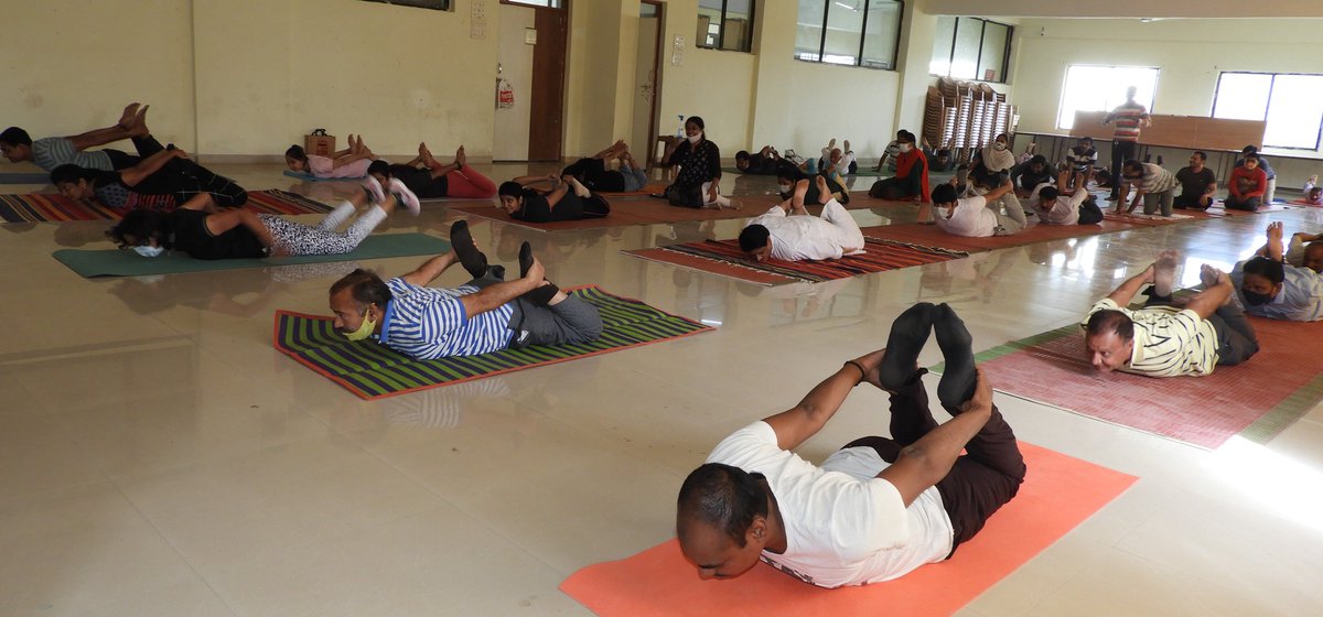shreeyashcoe's tweet photo. Glimpses of Celebration of 7th International Yoga Day in Shreeyash College of Engineering &amp; Technology, Aurangabad. 

This program was conducted by Mr. Ravindra Bodkhe &amp; Mrs. Shobha Bodkhe of Maha NGO Federation.

#internationalyogaday
#BestEngineeringCollege https://t.co/nqLBsdZo6l