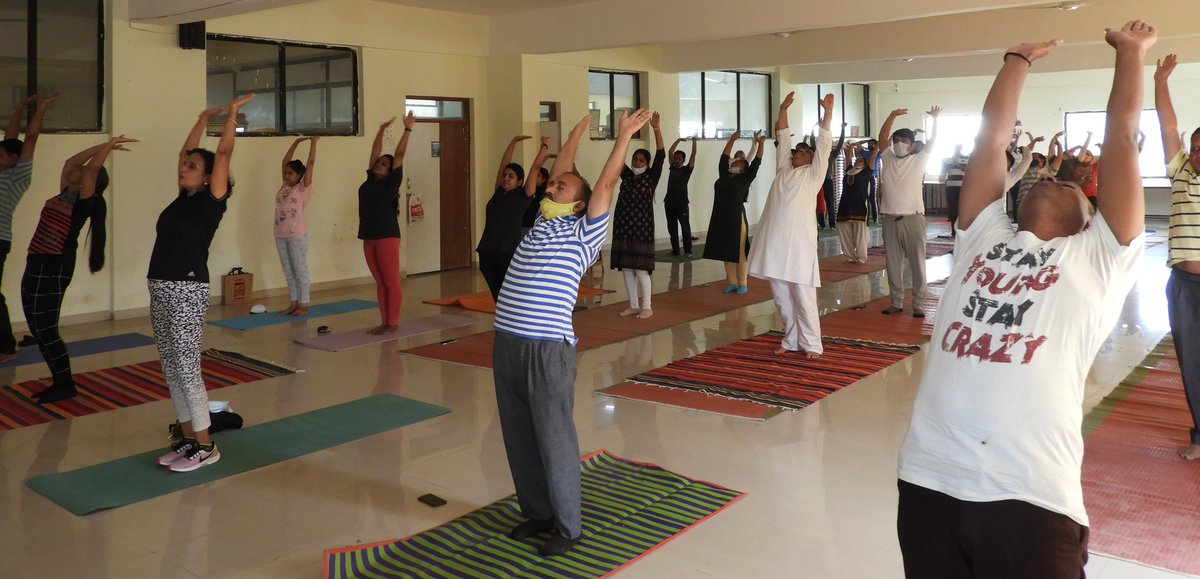shreeyashcoe's tweet photo. Glimpses of Celebration of 7th International Yoga Day in Shreeyash College of Engineering &amp; Technology, Aurangabad. 

This program was conducted by Mr. Ravindra Bodkhe &amp; Mrs. Shobha Bodkhe of Maha NGO Federation.

#internationalyogaday
#BestEngineeringCollege https://t.co/nqLBsdZo6l