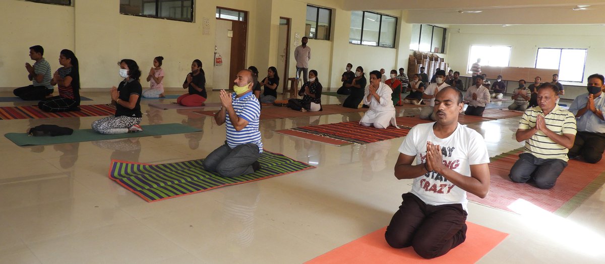 shreeyashcoe's tweet photo. Glimpses of Celebration of 7th International Yoga Day in Shreeyash College of Engineering &amp; Technology, Aurangabad. 

This program was conducted by Mr. Ravindra Bodkhe &amp; Mrs. Shobha Bodkhe of Maha NGO Federation.

#internationalyogaday
#BestEngineeringCollege https://t.co/nqLBsdZo6l