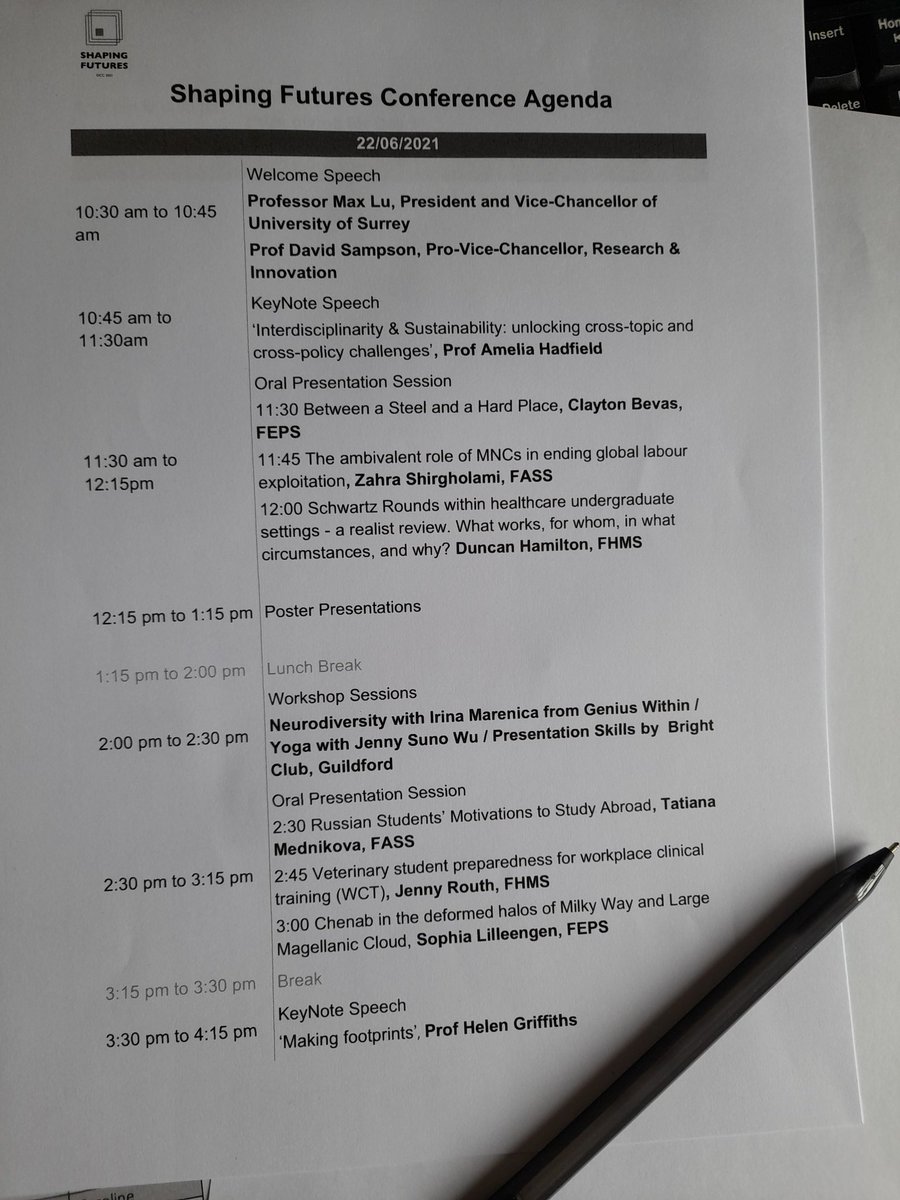 FrancisCoach01's tweet photo. Looking forward to @SurreyDocCol conference next 2days @FuturesShaping #DCC21 #ShapingFutures21 packed agenda of #inspiringkeynotes, workshops and #researchertalks showcasing research at Surrey can't wait! https://t.co/pwTbT5hf0o