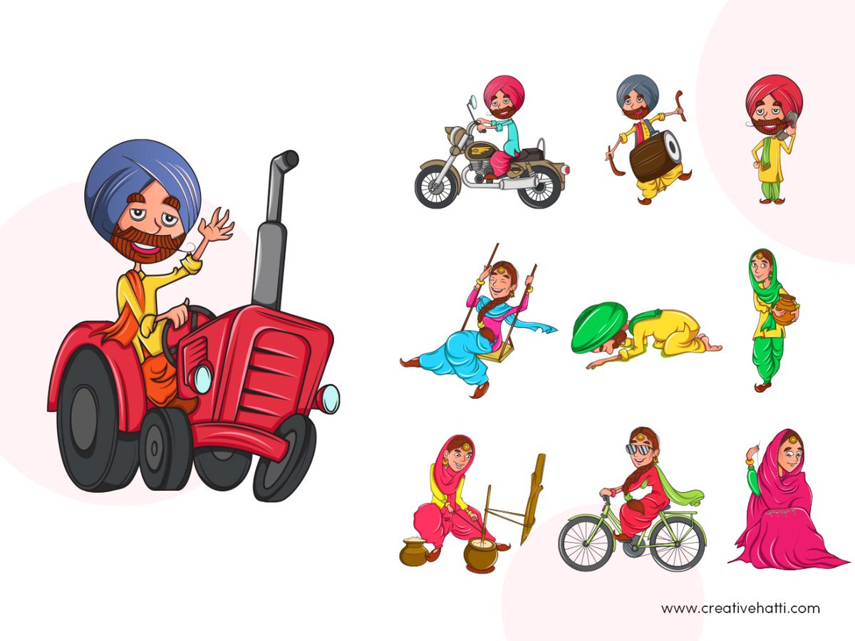 CreativeHatti's tweet photo. Presenting vector character set of Indian Punjabi couple inspired from Local Indian Market.
#creativehatti #indian #indiansticker #illustrator #love #beautiful #indiangraphics #punjabicouple #creativeideas #characterset #punjabicouplecharacterset https://t.co/X41q2keApj
