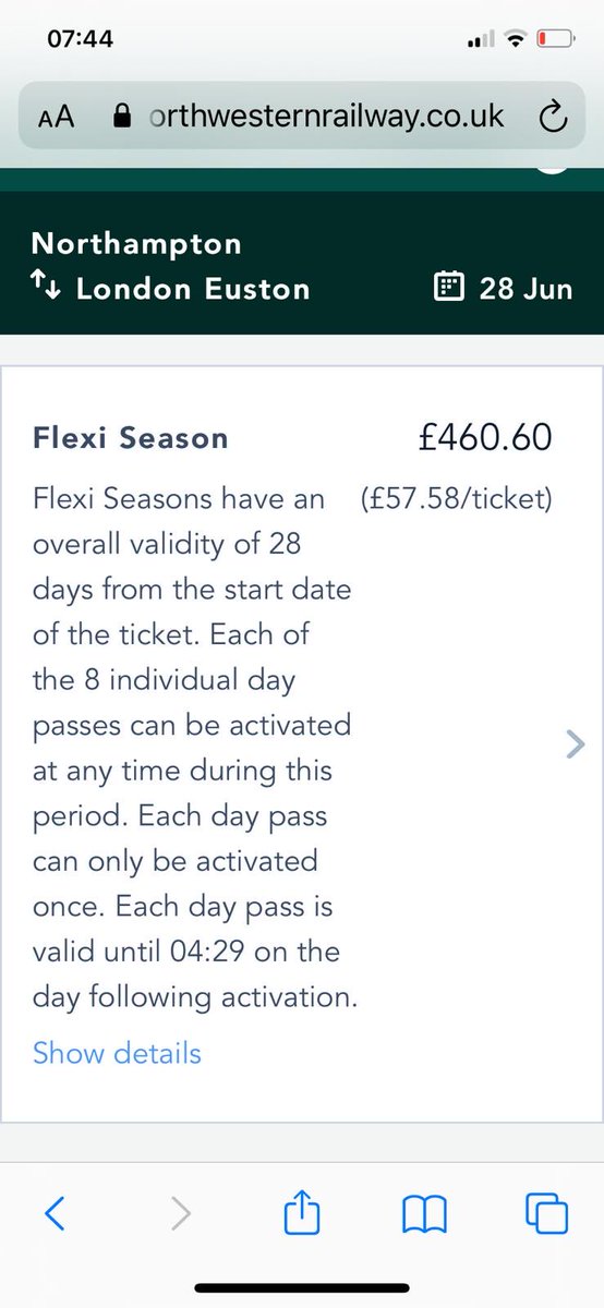 ladygtrout's tweet photo. @LNRailway do you think this is a saving? I work two days a week (as a nurse) and the average ticket is £51 so no saving at all. This should work for customers like me. Rail travel is becoming unaffordable #flexiseason https://t.co/GlegM12Wvo