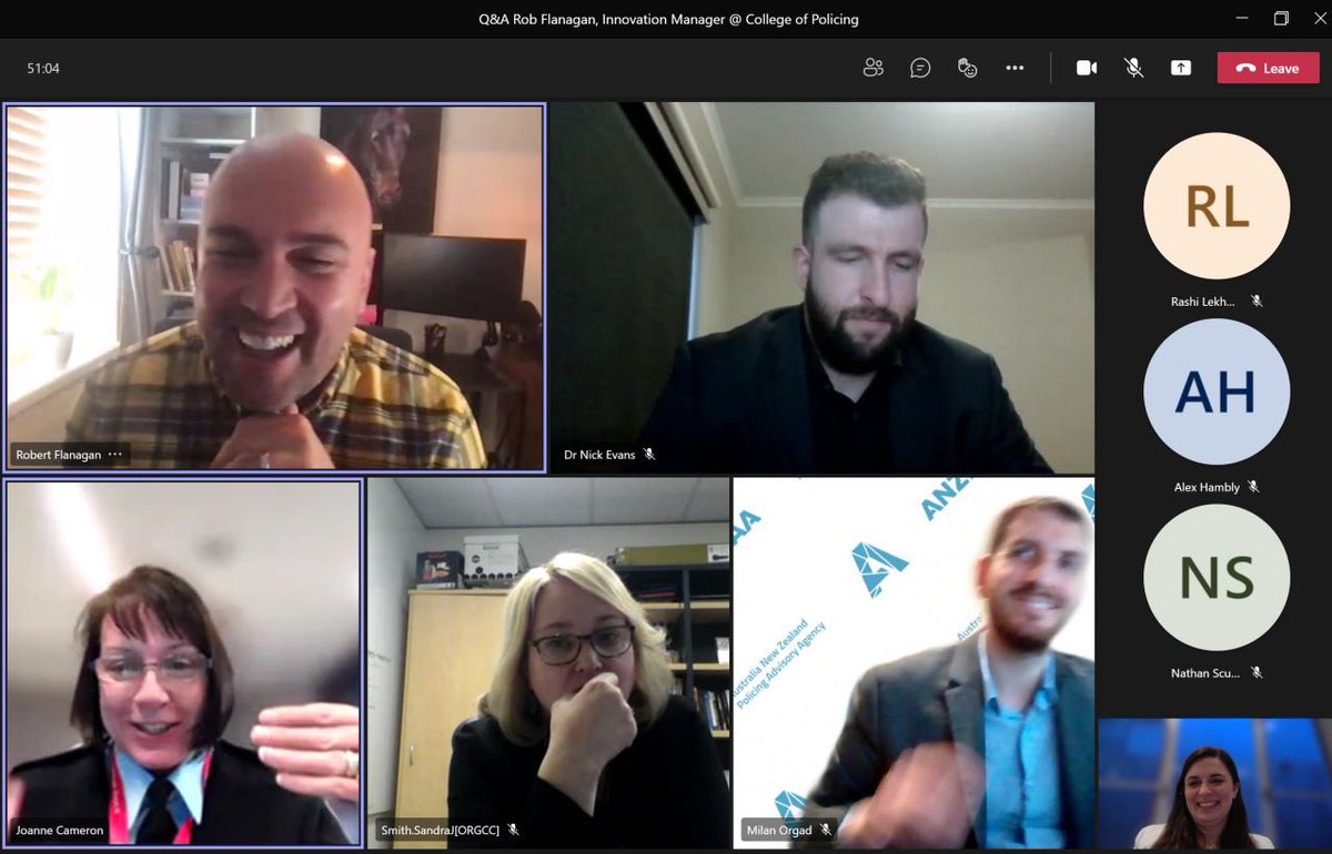 Rob_Flan's tweet photo. I had the pleasure of presenting &amp; sharing @CollegeofPolice innovation work with @ANZPAA colleagues in Australia &amp; New Zealand this morning. I forgive @Jenna_Policing for making me wake at 6am 🥱 It really was a joy to join you all💪

Can’t wait for what comes next 💥 #innovation https://t.co/MOjsBfMNYW