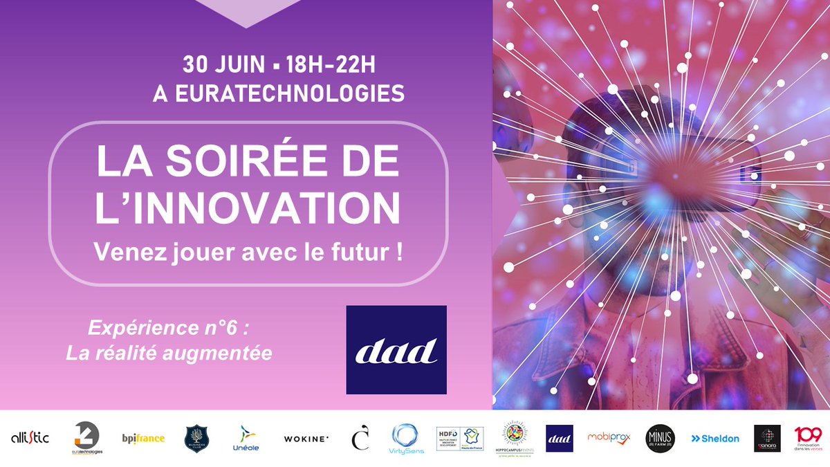 Expérience N°6 : La réalité virtuelle 📡
Vous trouvez que les visioconférences ont apporté un plus à votre travail à distance ? Attendez de voir ce qu’Olivier Lefebvre va vous faire vivre.

consultez le programme complet et inscrivez vous :
109innovation.com/la_soiree_inno…