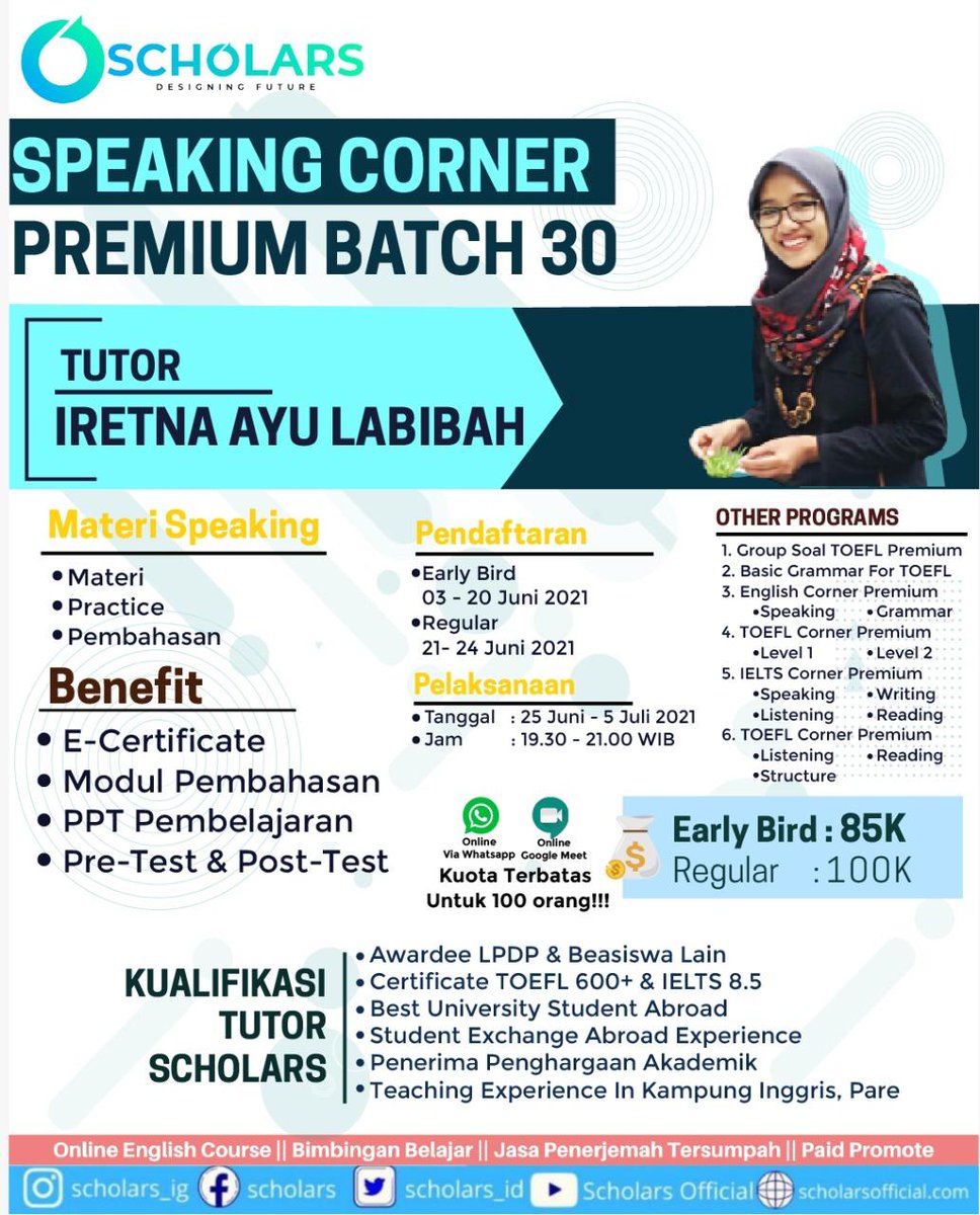 Yuyun146's tweet photo. Hai guys👋👋
Buat yang butuh info Tes TOEFL RESMI atau les TOEFL PREMIUM. Bisa langsung Contact me ya😊
Feel free to ask me
https://t.co/xWMzU1bWwQ
#cpns2021 https://t.co/PUdx4HIow9