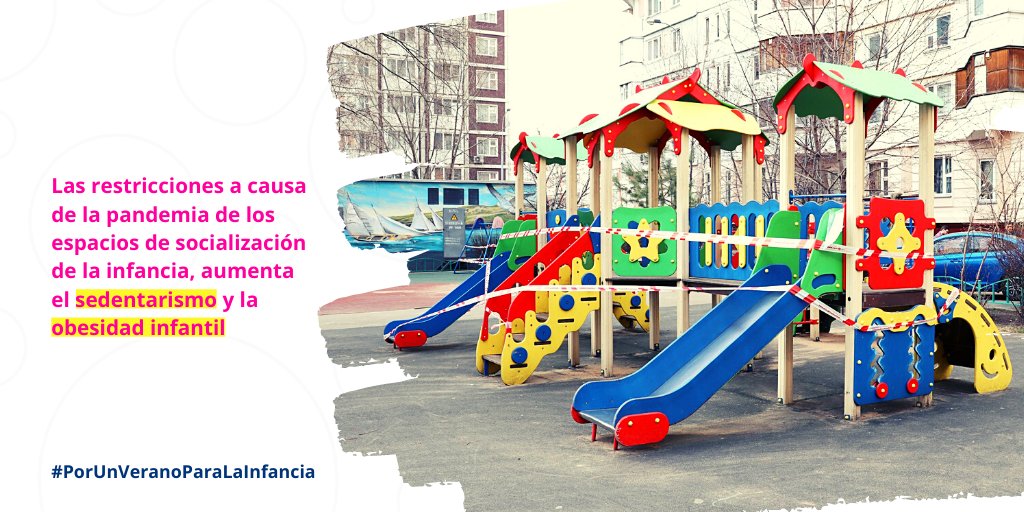 #PorUnVeranoParaLaInfancia Las restricciones a causa de la pandemia de los espacios de socialización de la infancia,aumenta el sedentarismo y la obesidad infantil. En España 35% de los niños y niñas entre 8 y 16 años tiene sobrepeso  plataformadeinfancia.org/por-un-verano-… 
#yosoyscyl #scoutscyl
