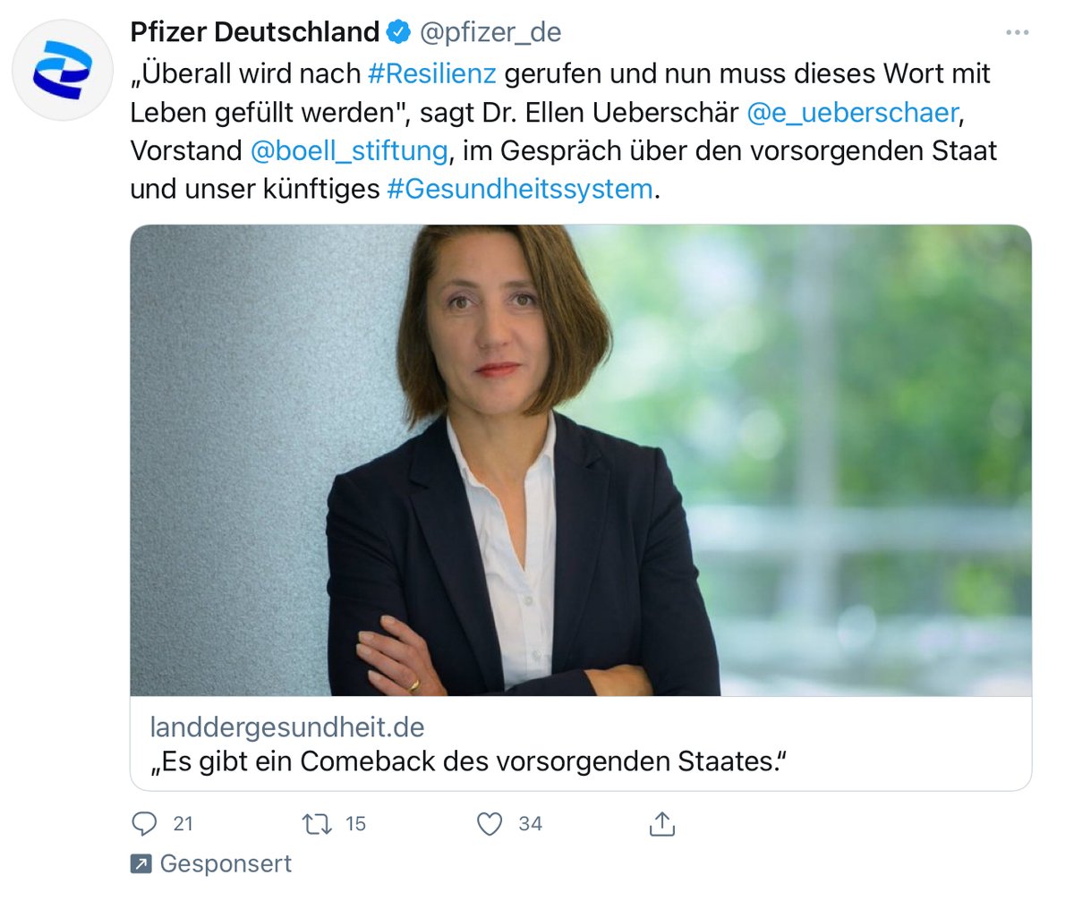 Neuerdings verstehen die GRÜNEN sich als Transatlantiker, befürworten Aufrüstung, Waffenexporte &amp; NATO, unterstützen Wirtschaftswachstum und fungieren nun noch als Werbeträger für BIG PHARMA. Eigentlich können sie sich auch gleich UMBENENNEN. Z.B. in: 
die SCHWARZEN
CDU 2.0
GDU